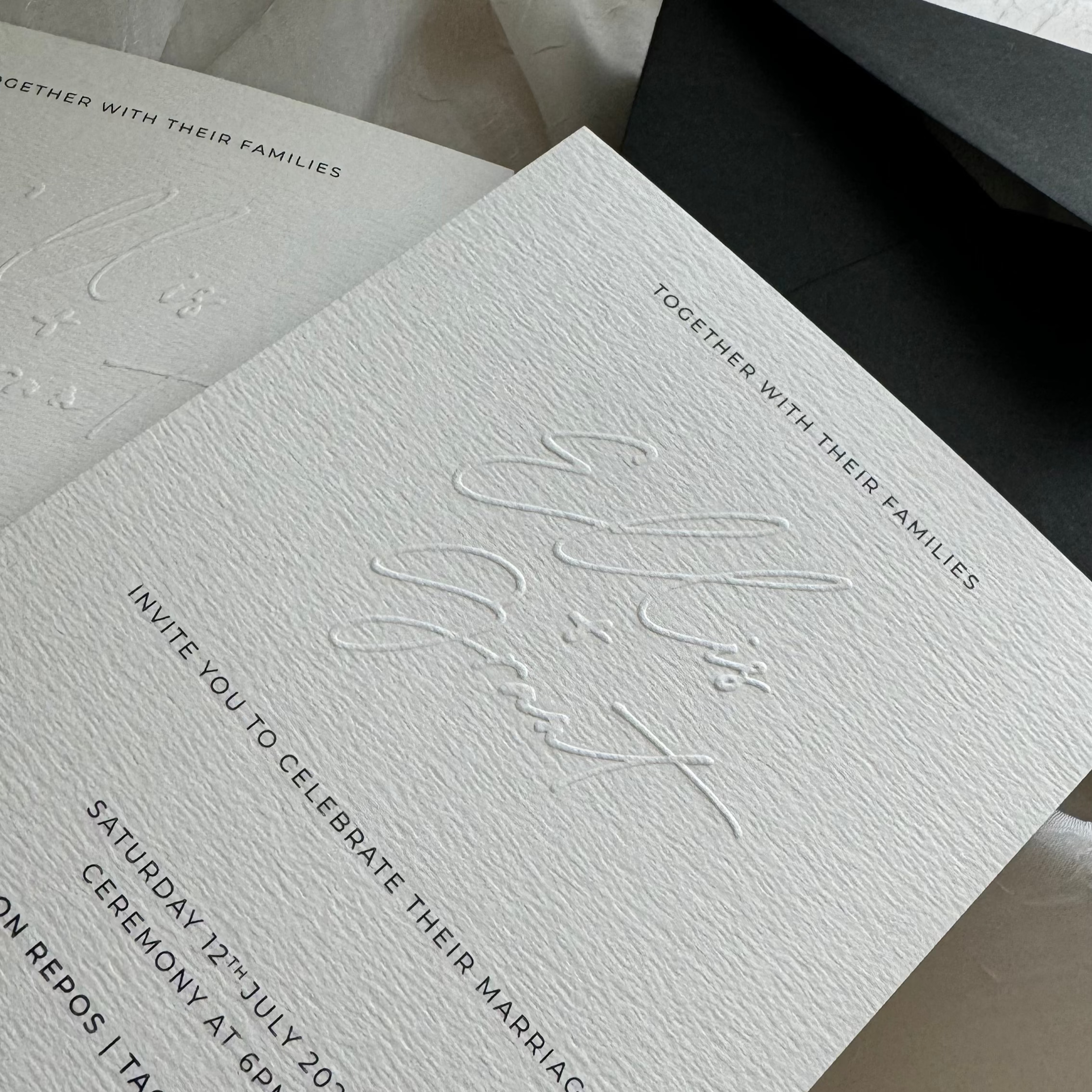 White wedding invitation with black text called 'The Modern Vow' by withloveleelea.com